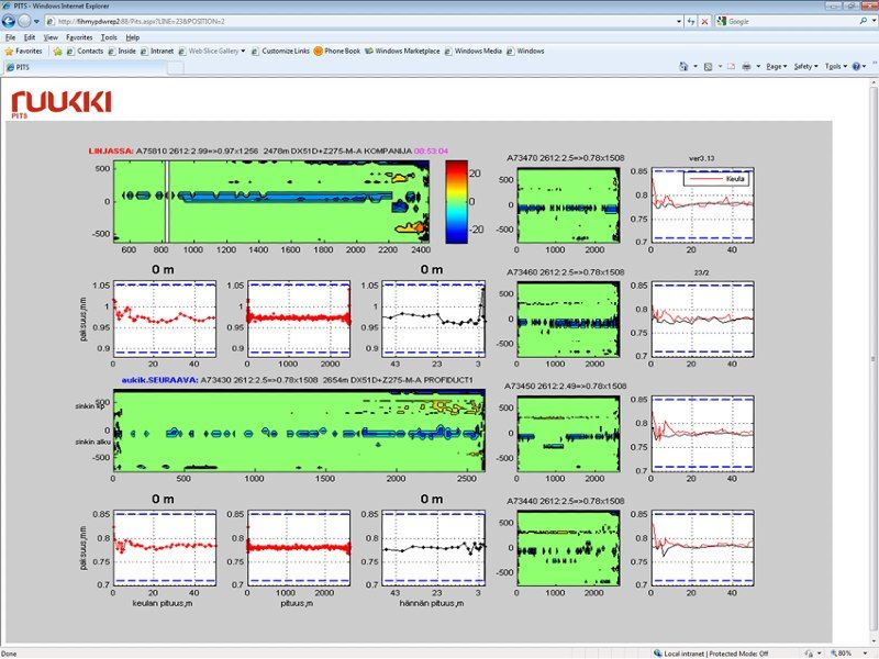 The web application, built with components created in MATLAB Builder NE, running in a browser