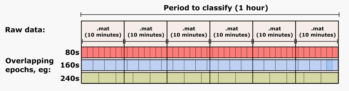 Abbildung 2: In sequenzielle Perioden unterteilte EEG-Daten aus MAT-Dateien.