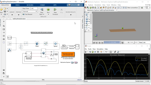 This video shows a workflow to find the optimal contact parameters that can simulate the realistic behavior of a bouncing or colliding ball using Simscape Multibody.