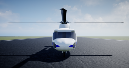 Front view of Helicopter