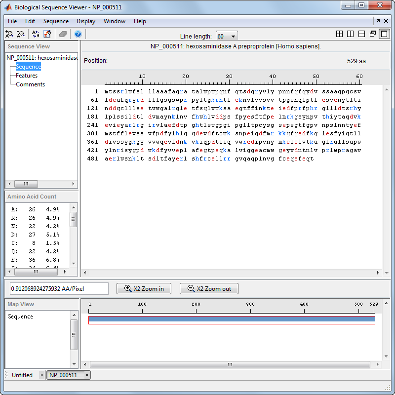 Explore A Protein Sequence Using The Sequence Viewer App Matlab Simulink Mathworks Deutschland