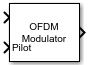 OFDM Modulator block showing optional pilot input port