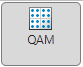 Icon to configure wireless waveform generator for QAM waveform generation.
