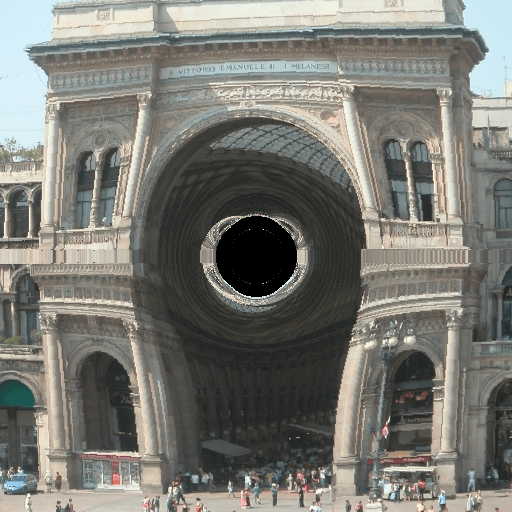 Figure Ray-traced with Black Hole contains an axes object. The hidden axes object contains an object of type image.