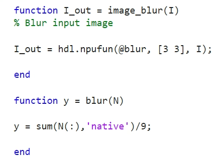 Code contained in MATLAB function block