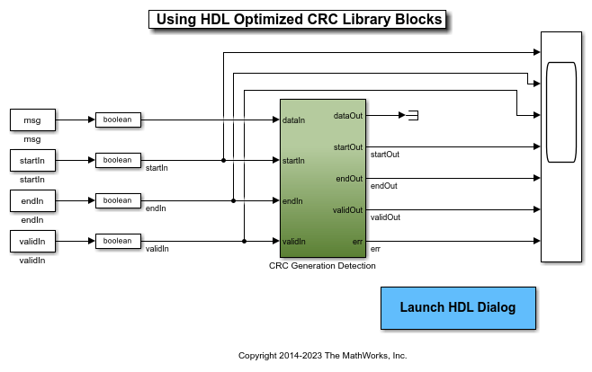 Using HDL Optimized CRC Library Blocks