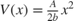 $V(x) = \frac{A}{2b}x^2$