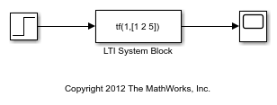 Simulate LTI Model in Simulink