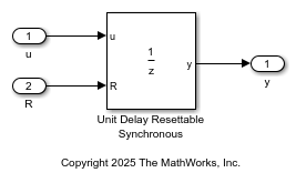 Simulate and Generate HDL Code for Unit Delay Resettable Synchronous Block