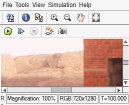 Figure Video Viewer contains an axes object and other objects of type uiflowcontainer, uimenu, uitoolbar. The hidden axes object contains an object of type image.