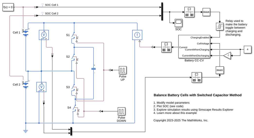 Balance Battery Cells with Switched Capacitor Method