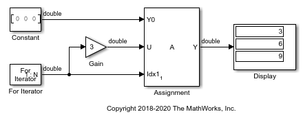 assignment block matlab