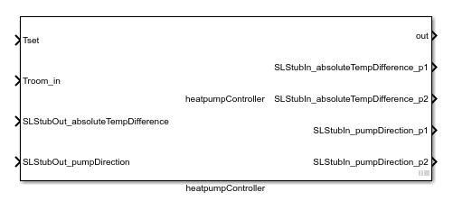 Heat pump controller showing input and output ports