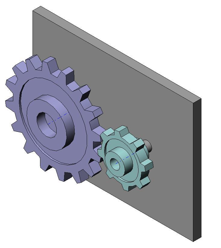 3D Model of the gear assembly