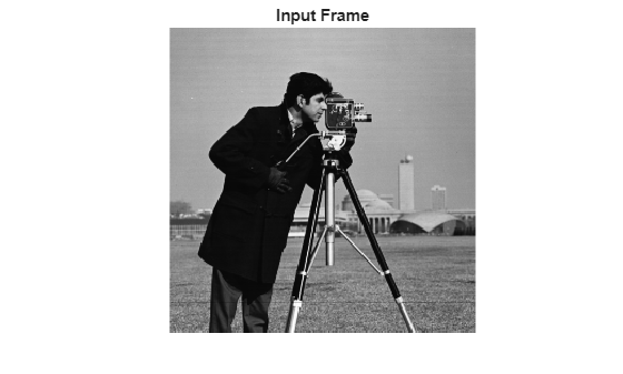 Figure contains an axes object. The hidden axes object with title Input Frame contains an object of type image.