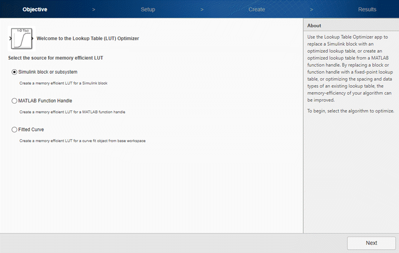 Screenshot of Lookup Table Optimizer app