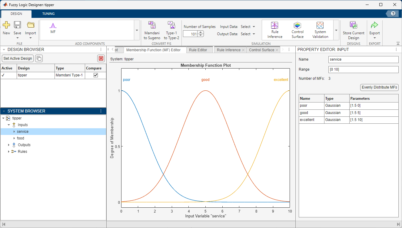 Fuzzy Logic Designer app