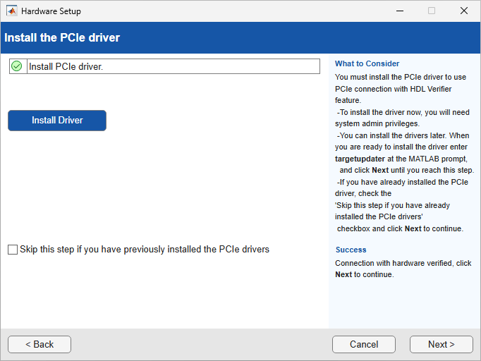 Install PCI Express driver