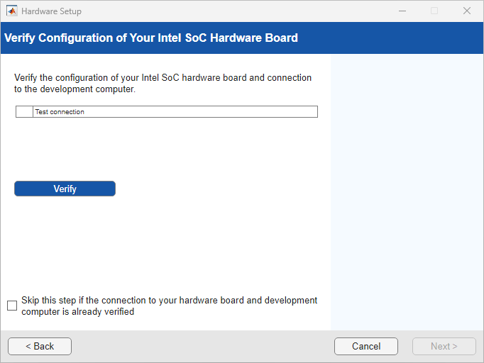 Verify Configuration of Hardware Board