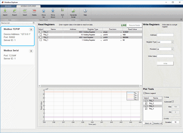 Modbus Explorer app