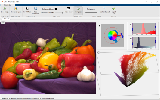 Color Thresholder app