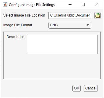 Image file settings configuration in Image Acquisition Explorer