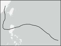 Black line displayed on a world map