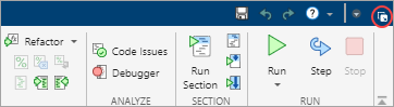 In the undocked Editor window, the Dock button is located at the top-right corner of the toolstrip