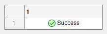 Table cell with centered text and a green check mark icon directly to the left of the text