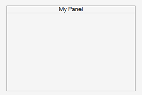 Panel with a title in the upper center