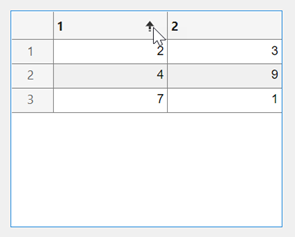 Control table UI component appearance and behavior MATLAB