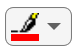 Color picker with a pen icon above a red rectangle