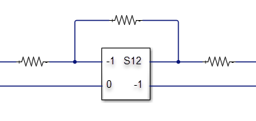 Large resistance connected parallel to the network and small resistances are in series connected at the beginning and after the network