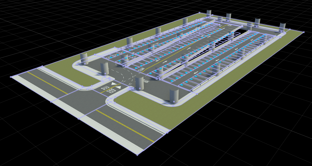 Ground-level of Parking Garage