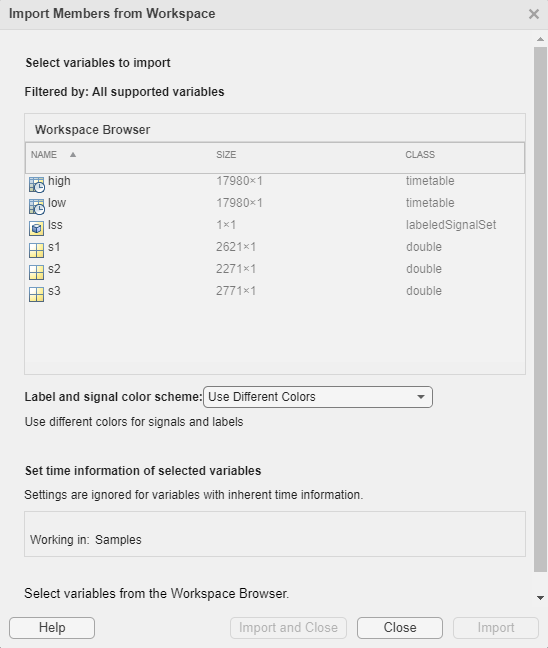 Import Members from Workspace dialog box