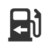 Fuel icon: the silhouette of a gas pump with an arrow pointing left on it