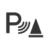 Parking Assistance icon: the letter "P" next to a solid triangle, and the "P" emits a detection signal represented as three curved lines aimed at the triangle