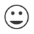 Smile1 icon: the outline of a face with an open upturned mouth