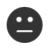 Solid Face icon: a solid face with a closed mouth in a straight line