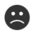 Solid Frown2 icon: a closed downturned mouth