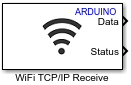 WiFi TCP/IP Receive block
