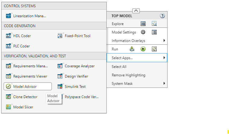 Select Apps option