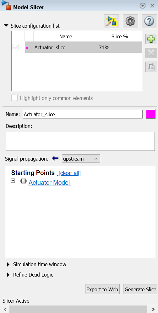 Actuator Model shown as Starting Point for Model Slicer