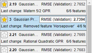 Trained models sorted by Favorites status