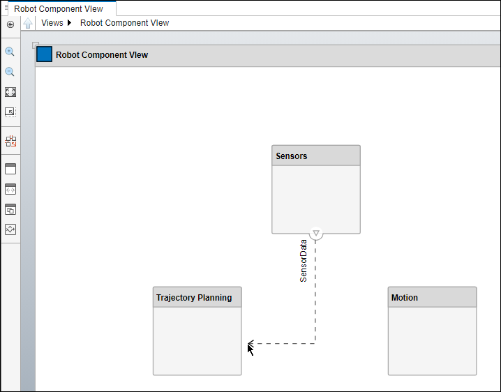 Click and drag to draw a connection between one component port to another.