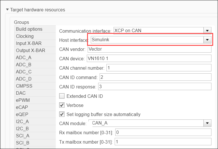 XCP using Simulink