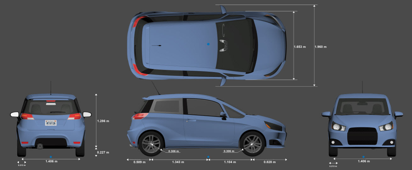 Hatchback shown from multiple views