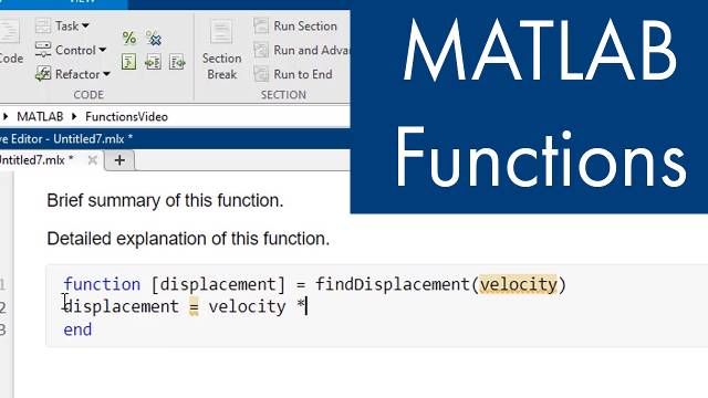 Learn how to create and use MATLAB Functions.