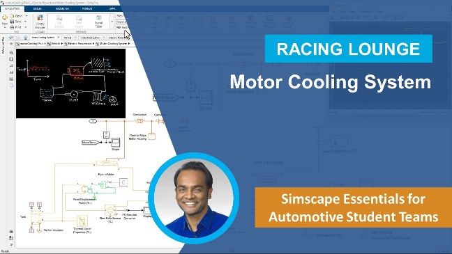 The video introduces students to the process of building motor cooling systems with Simscape for automotive student competitions, such as Formula Student.